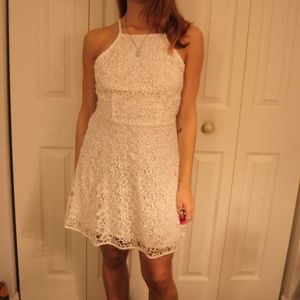 White floral print sundress